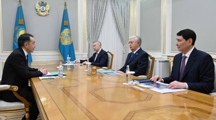 Президент Қасым-Жомарт Тоқаев Еуразиялық экономикалық комиссия алқасының төрағасы Бақытжан Сағынтаевты қабылдады