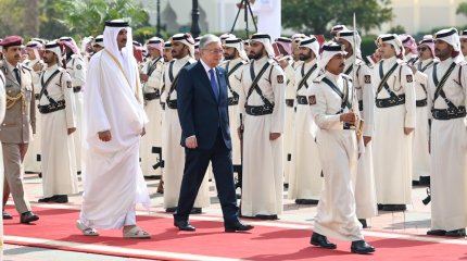 Как встречают Токаева во дворце Эмира Катара