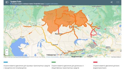 Дороги закрыты почти во всем Казахстане