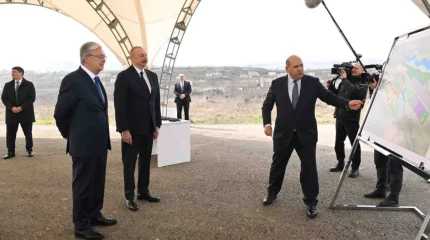 Қазақстан мен Әзербайжан президенттері Физули қаласын дамытудың бас жоспарымен танысты