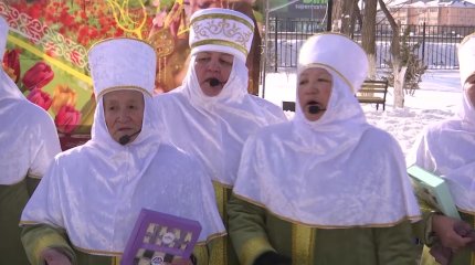 Ақтөбеде кимешек киген әжелердің шеруі өтті