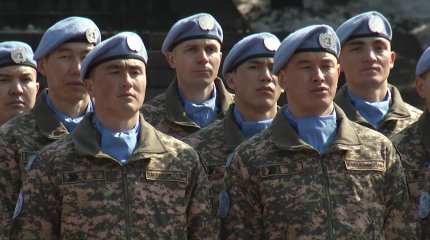 139 казахстанских миротворцев торжественно проводили на миссию ООН
