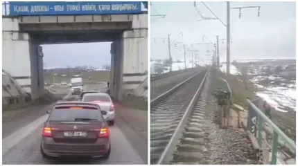 Шымкентте көпір құлады