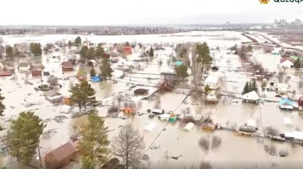 Что происходит в затопленном Петропавловске, показали военные (ВИДЕО)