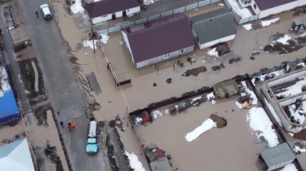 9,5 млн. м3 талой воды откачали за время паводка в Казахстане