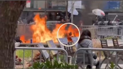 Самоподжог перед «судом» над Трампом: мужчина умер в больнице