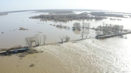 Разрушенную паводком дорогу начали восстанавливать в СКО