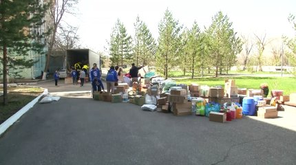 3 фуры гуманитарной помощи едет в СКО из Карагандинской области