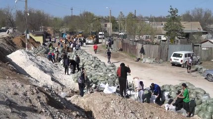 Уровень воды в реке Урал пошел на спад в ЗКО