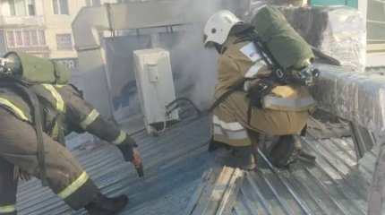 Қызылордада кафеде болған өртте құтқарушылар 14 адамды эвакуациялады