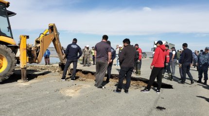 Грунт и трасса обрушились возле газопровода под Атырау