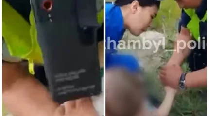 Таразда полицей суға тұншыққан 2 жасар баланы құтқарып қалды