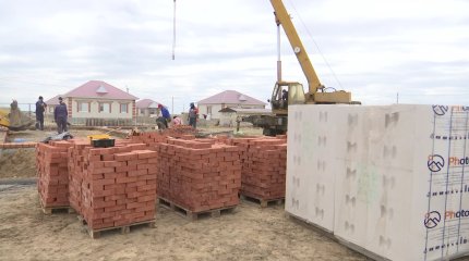 Ақтөбенің Қобда ауданында 113 жаңа үйдің құрылысы басталды