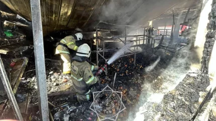 Өрт сөндірушілер үш газ баллонын алып шығарды