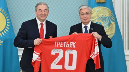 Вопросы развития хоккея в странах СНГ Токаев обсудил с президентом Федерации хоккея РФ
