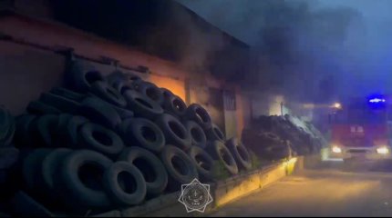 Пожар в цехе по переработке шин произошел в Алматы