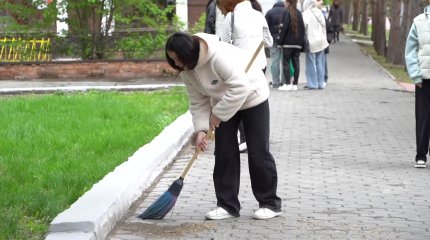 Костанайские студенты присоединились к экологической акции «Таза Казахстан»