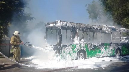 Алматы облысында қоғамдық көлік өртеніп кетті