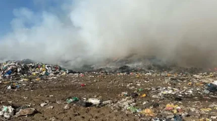 Оралда қоқыс полигонынан өрт шықты