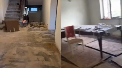 "Бәрін талқандап кетті". Мақпал Жүнісова быт-шыты шыққан төрт қабатты үйін көрсетті