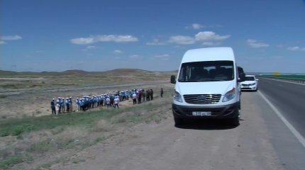 "АМАNАТ" партиясының Road-эстафетасы аясында Жамбыл облысы бойынша 900 шақырым жол қоқыстан тазартылды