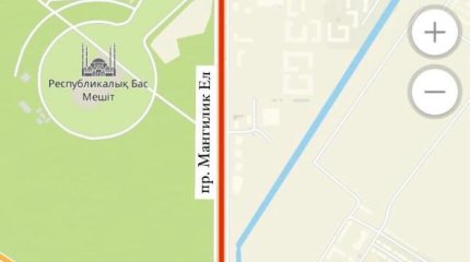 Участок проспекта Мангилик Ел частично закроют из-за ремонта в Астане