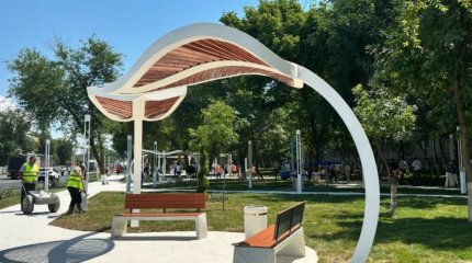 Шымкенттегі Еңбекші ауданында жаңа гүлзар ашылды