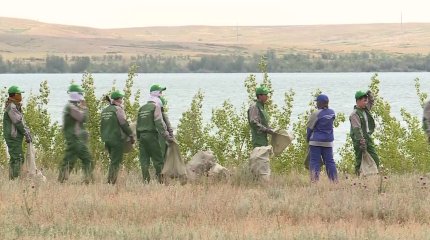 Ақтөбеде «Таза Қазақстан» экологиялық акциясы аясында өзен-көлдердің жағалаулары тазартылды
