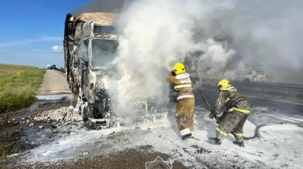 Жамбыл облысында автокөлік өртке оранды