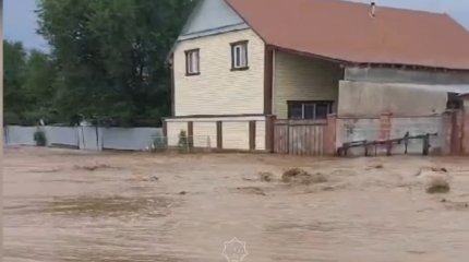 Склоновый сток затопил дома и дворы в Алматинской области