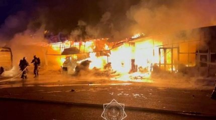 Шымкент қаласында базар өртенді