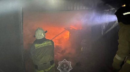 Гараж сгорел в Акмолинской области