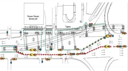 Из-за строительства LRT в Астане ограничат движение по одной из улиц до конца лета