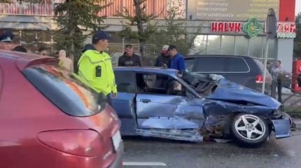 Два человека пострадали при ДТП в центре Костаная