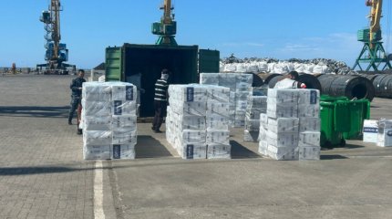 Контрабандные сигареты вместо мусорных вёдер привезли в Актау из Ирана
