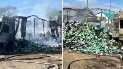 Қазақстанда дәптерлері бар жүк көлігін өртеп жіберген адамды ұстау бойынша арнайы операция жүргізілді