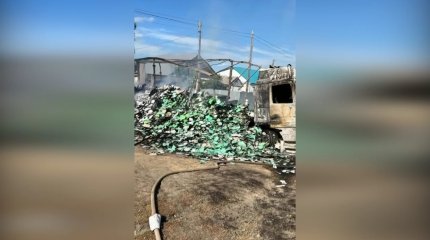 Актюбинские полицейские задержали подозреваемого в поджоге фуры со школьными тетрадями