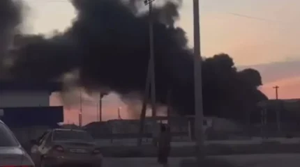 Разрыв газопровода произошел близ Актау из-за горящих покрышек