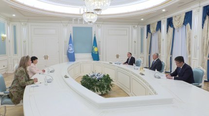 Мемлекет басшысы БҰҰ Қарусыздану мәселелері жөніндегі жоғарғы өкілі Изуми Накамицуды қабылдады