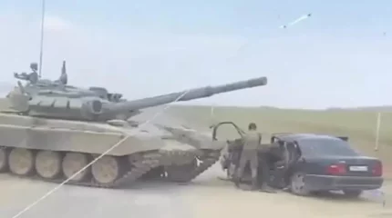 Жамбыл облысында жеңіл автокөлік танкімен соқтығысты