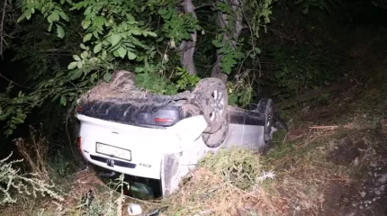 Семья с 11-месячным ребенком перевернулась в авто в горах Алматы