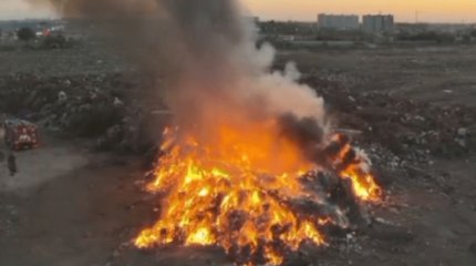 Оралда қоқыс полигонынан алапат өрт шықты