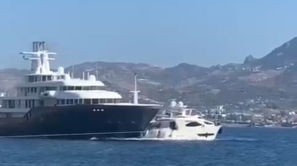 На побережье Бодрума столкнулись 90-метровая яхта и малое судно