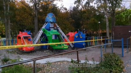 Кабина «вертолета» упала в Центральном парке Караганды: есть пострадавшие