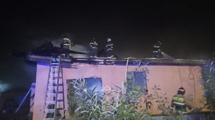 Кровля жилого дома загорелась ночью близ Астаны