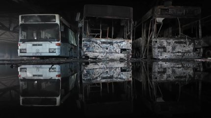 Қостанайда автобус паркінде  өрт шығып, қоғамдық көлік интервалы ұзарды