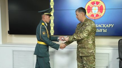 Сержант Ислам Жапар «Ұлттық ұлан үздігі» медалімен марапатталды