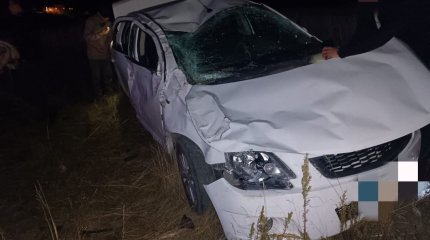 Четыре человека, в том числе ребёнок, пострадали в ночном ДТП в Карагандинской области