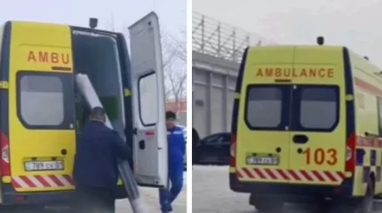 Астанада медицина көлігімен базардан кілем тасыған