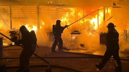 Таразда ағаш шеберханасы алапат өртке оранды